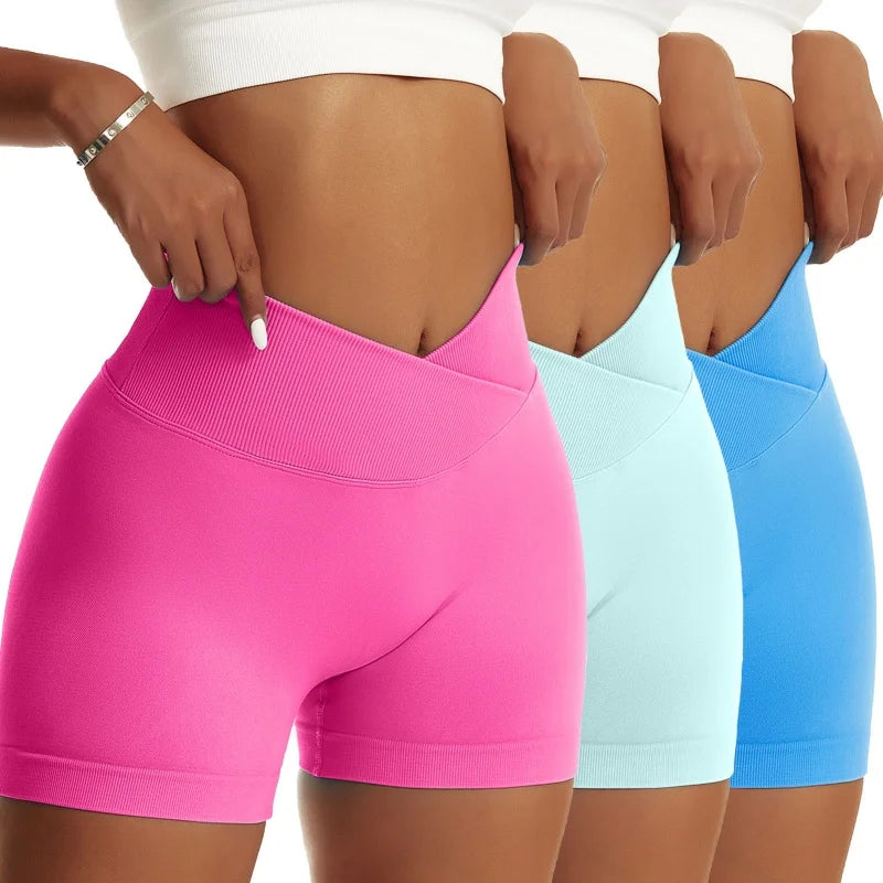 Peach Power 3-Piece Scrunch Shorts Set