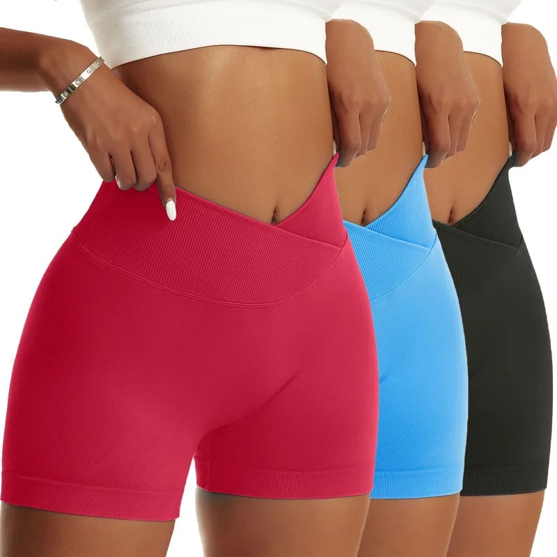 Peach Power 3-Piece Scrunch Shorts Set