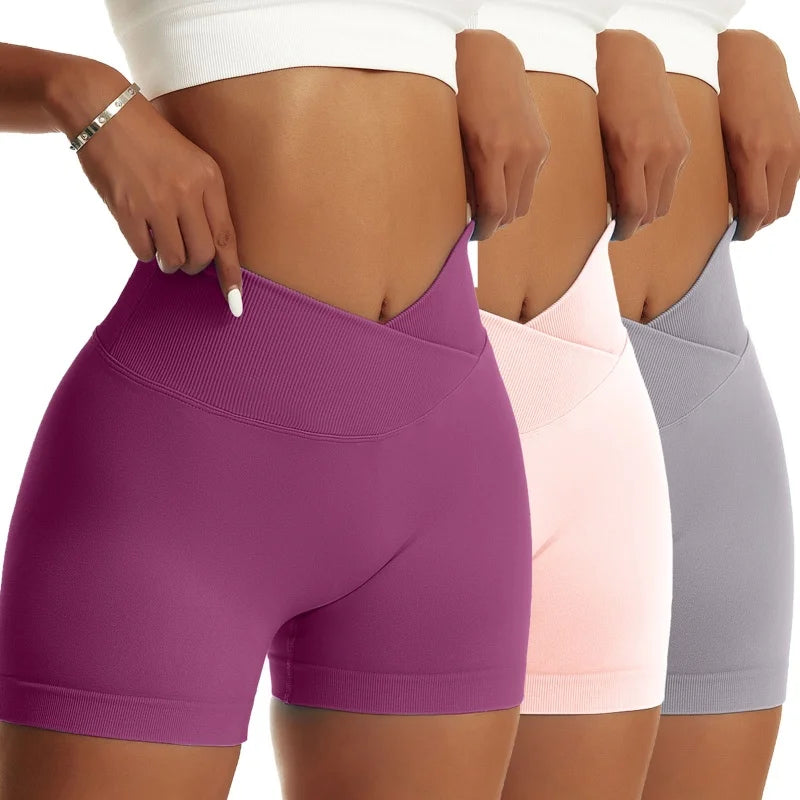 Peach Power 3-Piece Scrunch Shorts Set