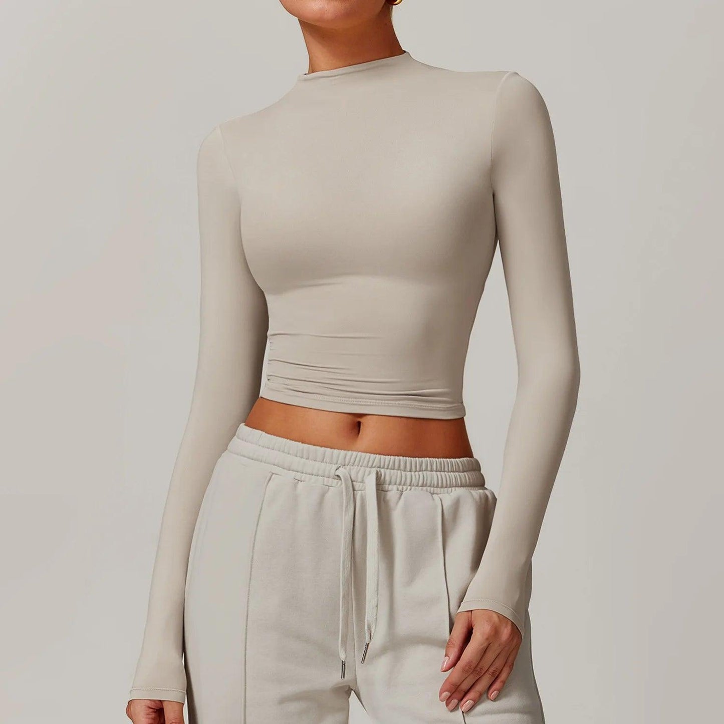 Yoga Long Sleeve Thumb Hole Gym Top - FitStrengthX