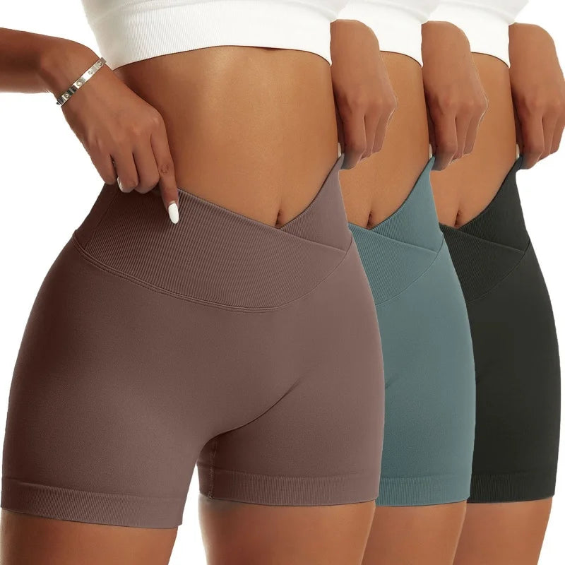 Peach Power 3-Piece Scrunch Shorts Set