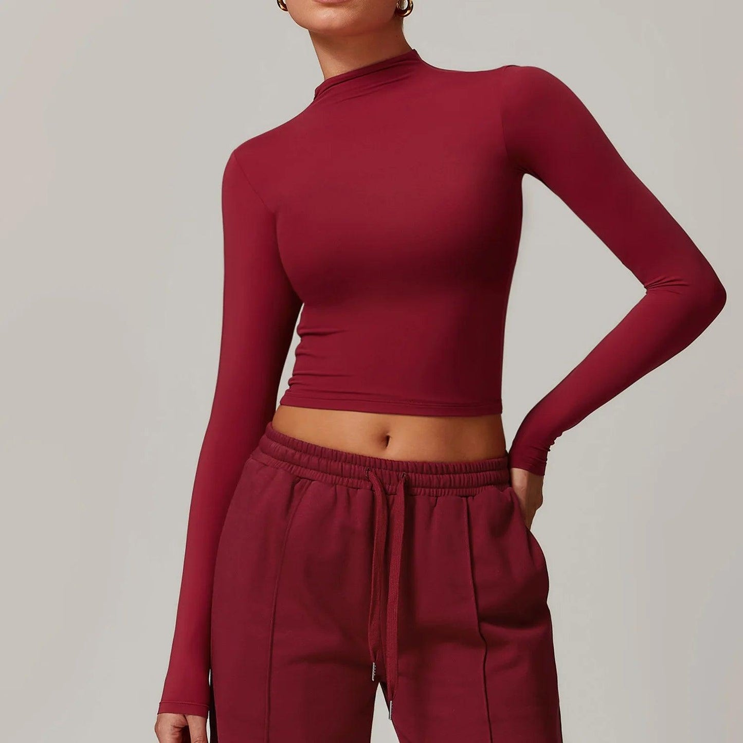 Yoga Long Sleeve Thumb Hole Gym Top - FitStrengthX