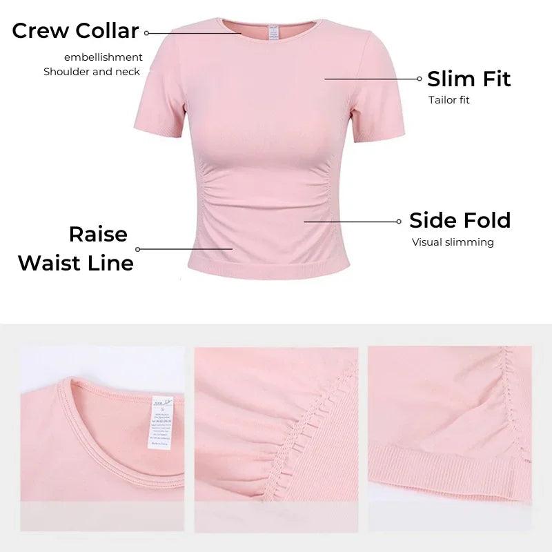 Slimming Waist Gym Shirt Seamless by Aiithuug - FitStrengthX