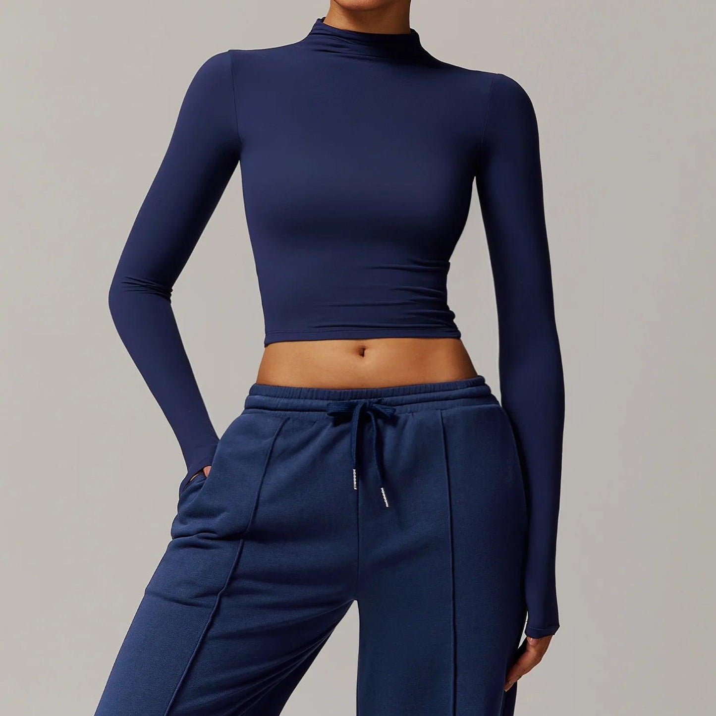 Yoga Long Sleeve Thumb Hole Gym Top - FitStrengthX