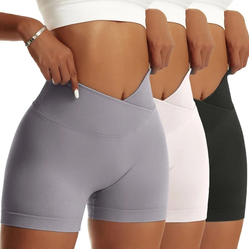 Peach Power 3-Piece Scrunch Shorts Set