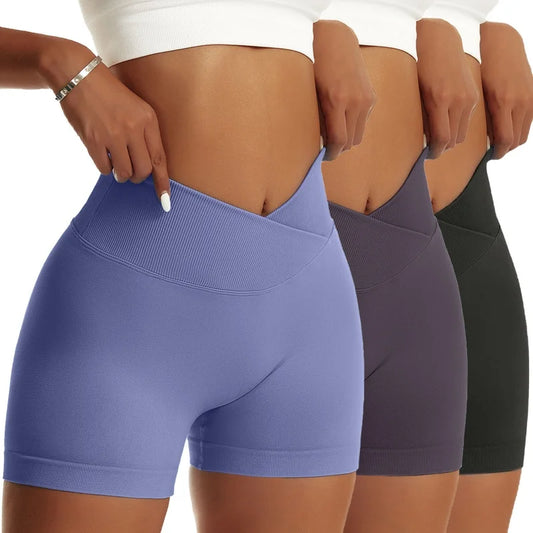 Peach Power 3-Piece Scrunch Shorts Set