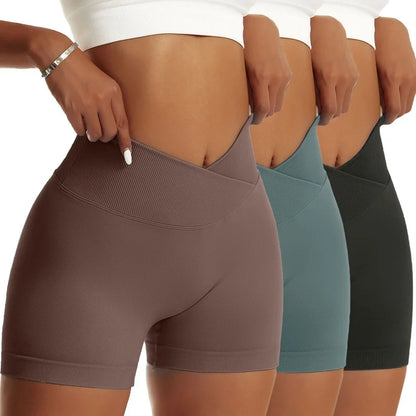 Peach Power 3-Piece Scrunch Shorts Set